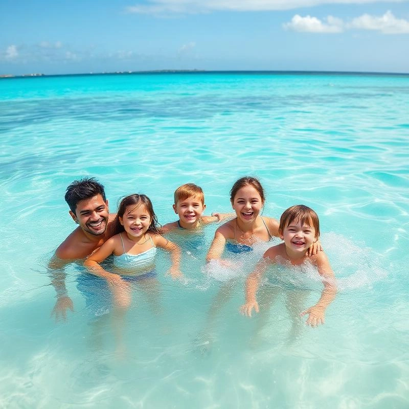 A family enjoying the sea from the Living Dreams image collection